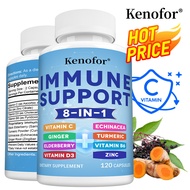 Kenofor 8-in-1 immune-boosting vitamin supplement with echinacea, vitamin C and zinc 50mg, vitamin D