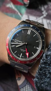 (大全套)(可換可議)24年1月錶!!瑞士製造 微品牌 Christopher Ward C65 Trident Pepsi GMT 百事圈 兩地時間 ot citizen hamilton sinn