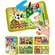 Montessori Toys Busy Board for 1 Year Old Boy Gifts Girl Toys Educational Learning Quiet Activity Bo