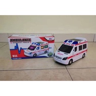 AMBULANCE EMERGENCY RESCUE TOY CAR WITH LIGHT AND SOUND