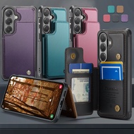 CaseMe RFID Anti Theft Brush Business Leather Case For Samsung Galaxy S26 PLUS S24 Ultra S25 EDGE S2
