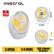 Mistral 6" USB Rechargeable Mini Portable Fan | MRF65 (Wireless Fan Khind Rechargeable Fan USB Fan Kipas Mini)