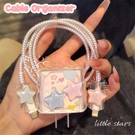 Fashion 3D Stars Charger Protector Cover for Iphone 18W/20W Apple Data Line Winder Cable Winder Prot