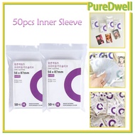 50 Sheets Inner Sleeve Photocard Popcorn Hard Sleeve/56 x 87mm Photo Card Protector