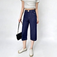 Womens Middle Aged Moms Fade Resistant Jeans Loose Straight High Waist Slimming