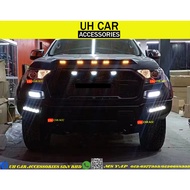 Ford Ranger T7 T8 Raptor V1 Front Bumper Grill Grille Bodykit With LED Drl Daylight