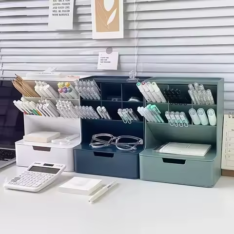 2026 Nordic Style Oblique Pen Holder Office Desktop Organizer Pens Bucket Student Gift Stationery St