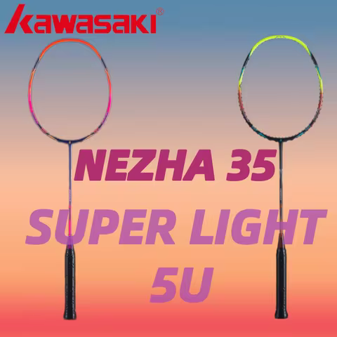 Kawasaki Badminton Racket Professional Super Light 5U Offensive Type High Graphite Badminton Racquet
