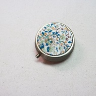 綠 古銅款 圓形 分格藥盒 迷你 隨身攜帶 小物 收納盒 藥盒