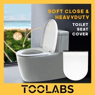 Heavyduty Toilet Seat Cover With Soft Close Toilet Bowl Slow Fall Adjustable Plastik Jamban Penutup 