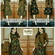 Dress bolero batik/fashion wanita/baju batik/baju pesta/dress