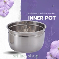 AMWAY  INNER POT STAINLESS STEEL  - Inner Pot for Noxxa Low Sugar Rice Cooker