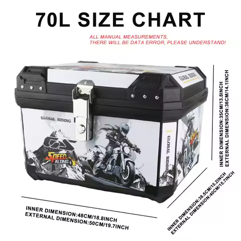 Nearly 70L motorcycle tail box Fits most motorcycle BMW U.S. Shipments