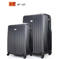 [Umberto Ravelli] 2IN1 Set 18''+22'' Inch Anti-Scratch Surface Supper Ligth Weight ABS Luggage + Bui