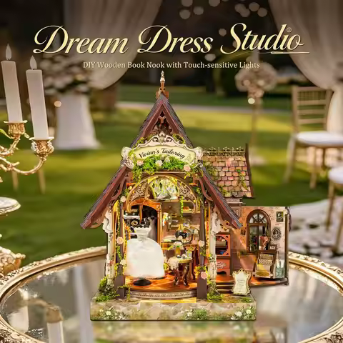 Dream Weaving Dress Shop Diy Miniature Dollhouse 3d Assembly Model Handmade Desktop Decor Ornament G