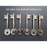 Key Grill For Mortise Door Lock A12/ H22/ N16/ E18/ W34/ P45 铁花锁匙