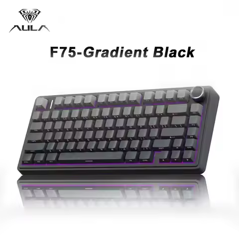 AULA F75 Gaming Mechanical Keyboard RGB 75% Layout Side-engraving Customized Gasket Mounted 80 key P