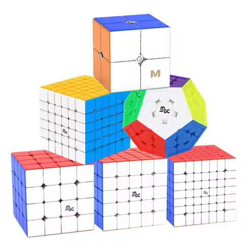 YJ MGC Version Series 2x2 3x3 4x4 5x5 6x6 7x7 Elite M Magnetic Megaminxeds Magic SpeedCube Cubo Magi