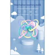 [Safe For Babies] Manhattan Ball/Baby Teether/Rattle Toy/Multifunctional Toy For 0-3 Years Old