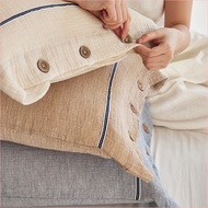Light Luxury Cotton Wrinkled Yarn Pillow Case Pair Pillow Case Pure Cotton 48cmx74cm Pillow Core Inn
