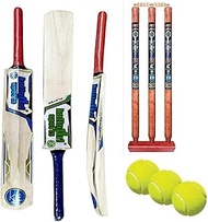 Kalindri Sports Cricket Set, Size 6 Bat, Wickets and Tennis Balls, Youth Training Kit, 10-15 Years, 