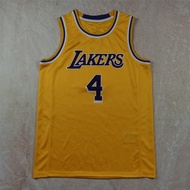 Round Neck Connector#热压4湖人队黄色篮球背心 Dalton Dalton Jersey Dalton Knecht 1NP3