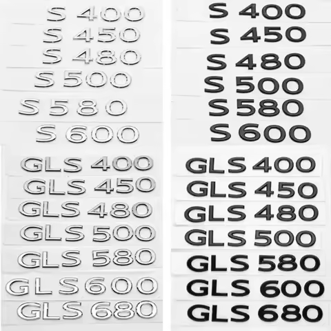 Car Trunk Letters Logo Chrome Decals Emblem Badge ABS Sticker For Benz Maybach S480 S580 S600 S680 G