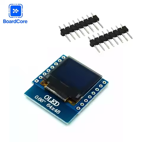 0.66 Inch IIC I2C OLED LCD Dispaly Shield Compatible for WEMOS D1 MINI ESP32 64X48 0.66" Led Display