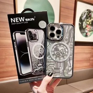 iphone case 3 In 1 Technology Magnetic Phone Case Iphone14 13 12 Pro Max casing for iphone 14 case e