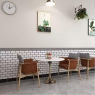 WHB WallpaperPVC Matted Wallpaper Minimalist White Bricks Design 45cm x 32feet Waterproof Self