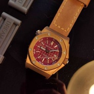 勃根地酒紅色 銅錶青銅錶 機械錶 red Bronze automatic watch royal oak offshore ap潛水錶diver愛彼橡樹離岸型