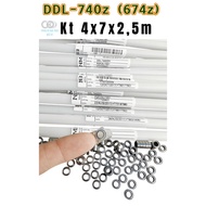 Combo of 10 bearings DDL-740z (674z) size 4x7x2.5m