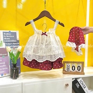 Set of 3 ct red pi dots