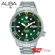 ALBA Mini Tuna Collection Automatic นาฬิกาข้อมือผู้ชาย สายสแตนเลส รุ่น AL4225X1 / AL4225X (หน้าปัดเขียว)