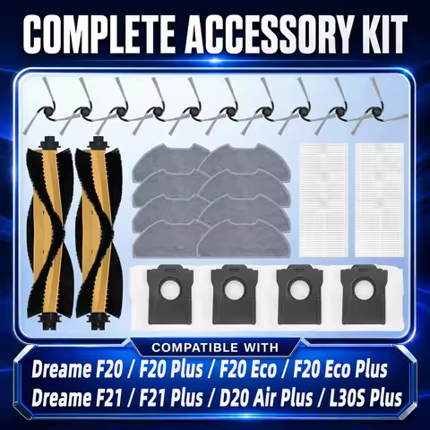 Fit For Dreame F20/F20 Plus/F21/F21 Plus/D20 Air Plus/F20 Eco/F20 Eco Plus/L30s Plus Main Brush Side