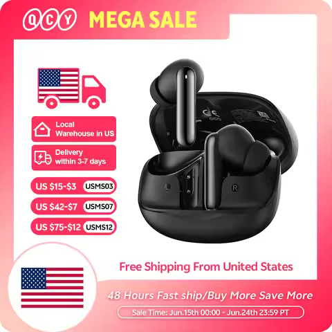 QCY Melobuds N50 ANC Bluetooth 5.4 Wireless Earphones Active Noise Cancellation 6 Mics Clear Call Ea