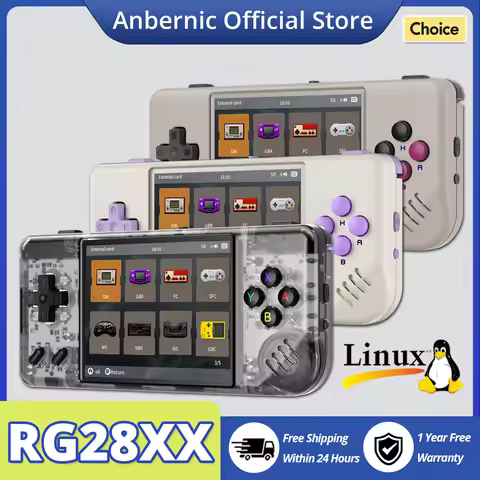 ANBERNIC RG28XX Handheld Game Console 2.83-inch IPS Screen 640*480 Linux System 3100mAh Support Mult