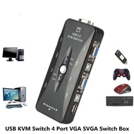 USB KVM Switch 4 Port VGA SVGA Switch Box USB 2.0 KVM Mouse Switcher Keyboard 1920*1440 Vga Splitter
