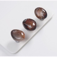 Agate Stone Wardrobe Handle Durable Furniture Hardware Aluminum Alloy Base Cabinet Pulls Random Colo