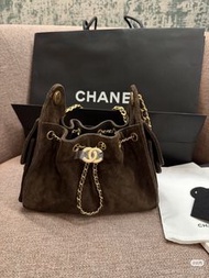 Chanel 26P 25bag mini suede brown 啡色 棕色 麂皮 迷你 手袋 25 mini hobo bag 26p 牛仔 小號 黑色 藍色 禮物 菱格紋麂皮手提包 26s pr