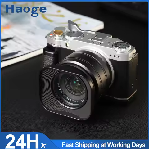 Haoge 52mm Square Metal Lens Hood Shade for Fujifilm XC15-45mm f/3.5-5.6 OIS PZ Lens on XM5 XT50 X-S