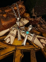 【埃及神祇系列】安卡 925 Silver/純銀/墜飾/不含鍊/松石/茶晶