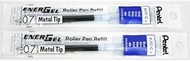 Pentel Energel #Lr7-c Blue Refill Gel Ink Metal Tip 0.7 Mm 2 Refills