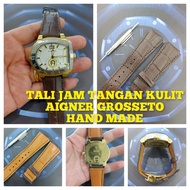 Aigner Grosseto Handmade Leather Watch Strap
