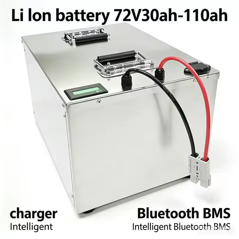 72V Lithium Battery 40Ah 50Ah 60Ah 70Ah 80Ah 100Ah 110Ah, Rechargeable Li-ion Battery for Trolling M
