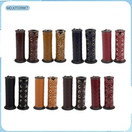 [mojotorw7] Motorcycle PU Leather Handlebar Grip Cover Compatible with 22mm 7/8 Inch to 25mm 1 Inch 