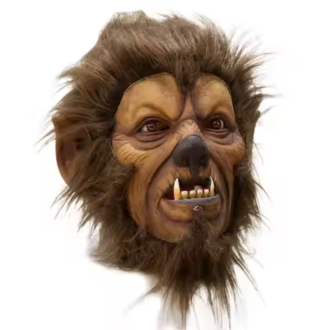77HE Halloween Wild Man Cosplay Mask Full Head Wild Man Mask Wild Man Latex Mask