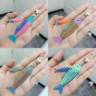 GANTUNGAN Bag charm | Fish charm bag | Mini fish charm bag | Cute charm bag | Fishing bag charm | Ke