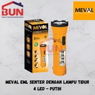 MEVAL EML Senter dengan Lampu Tidur 4 LED - Putih