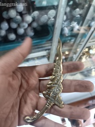 keris semar kuncung emas full kuningan sepuh kediri milik jitendrakara bk megantara sengke antik